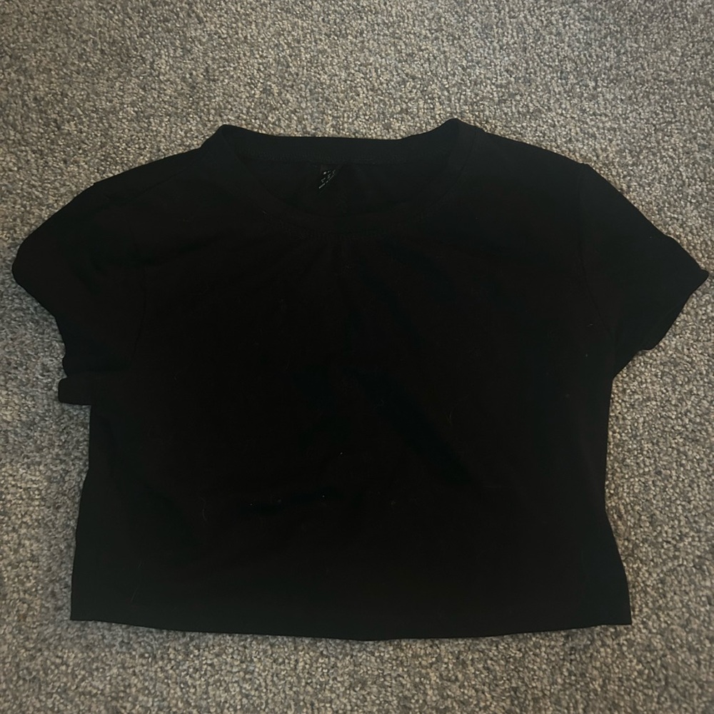 Classic Black Women's Crop Top